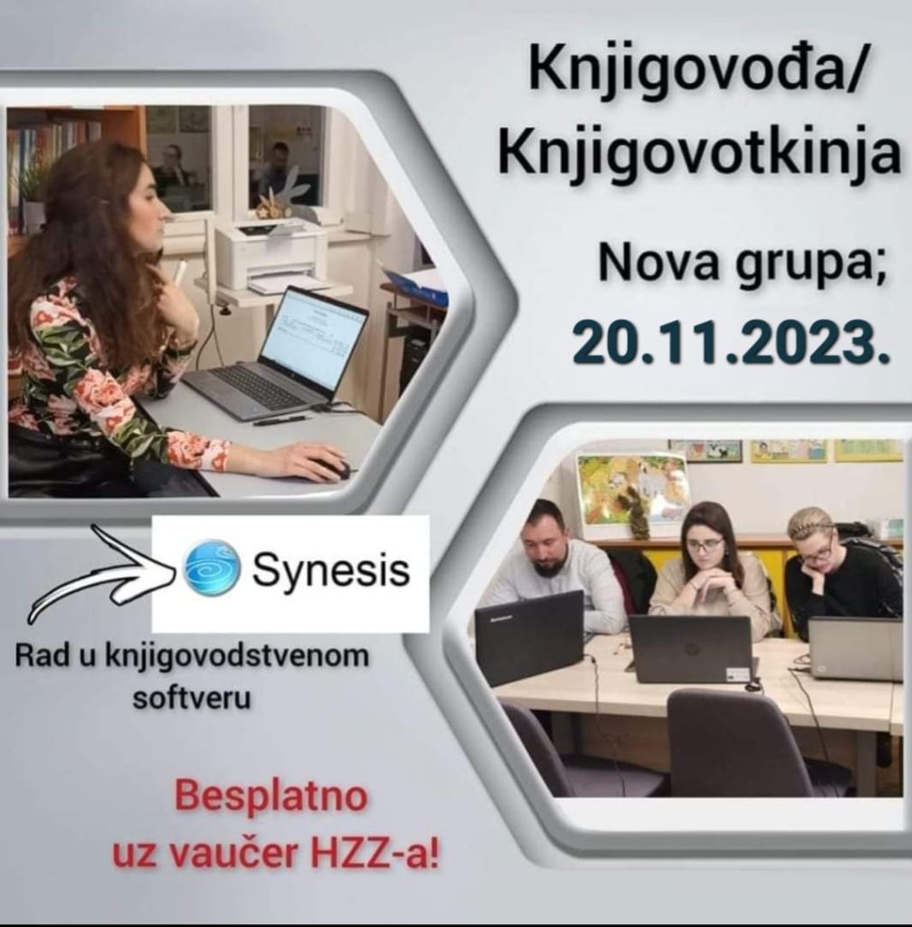 Knjigovođa/ knjigovotkinja, početak 20.11.2023.
